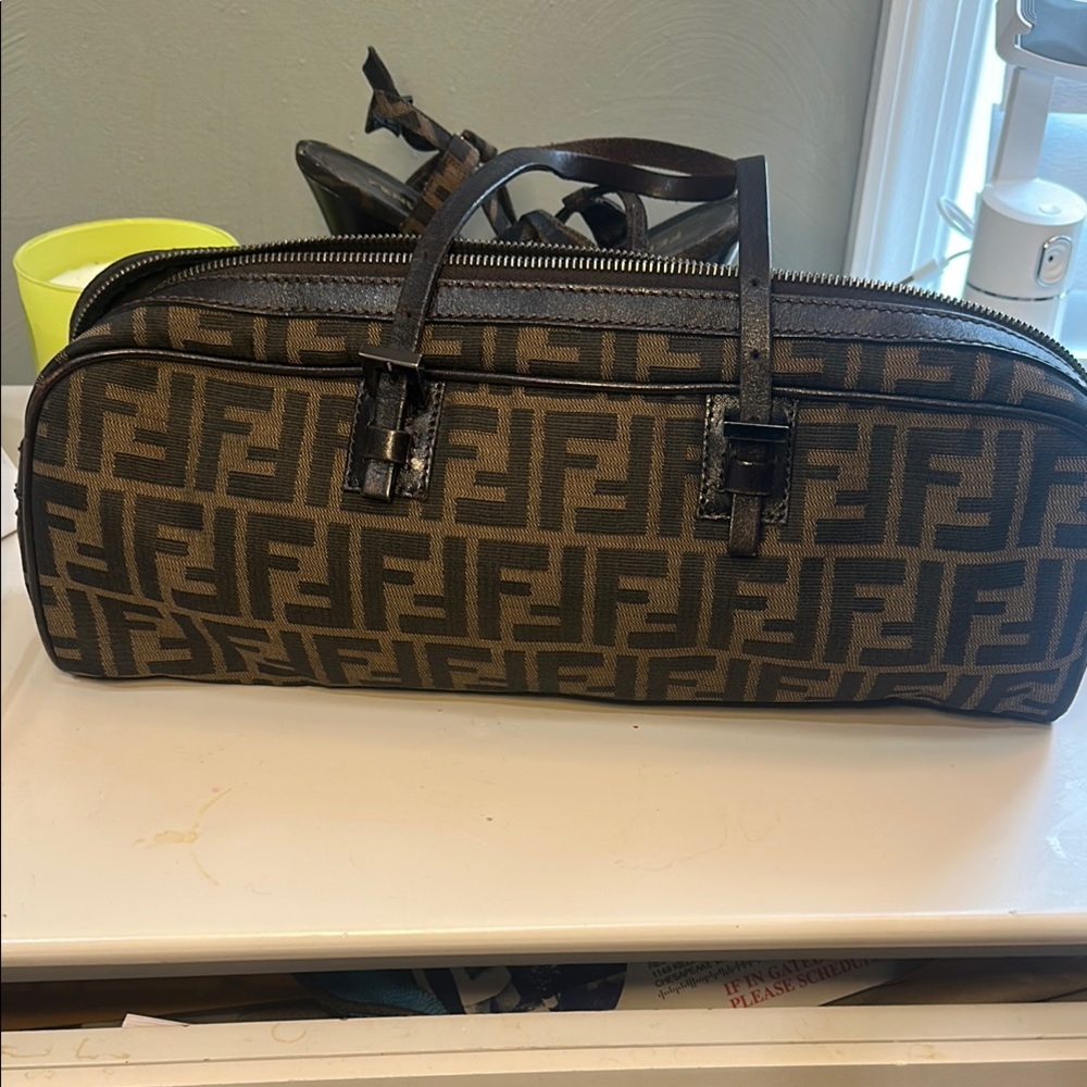 Fendi Brown Monogram Clutch